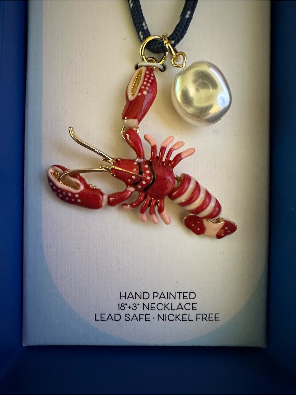 Piper K Viral Tik Tok Red Lobster Charm Necklace New In Box 18”+3” extension - Picture 4 of 10